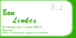 ban linkes business card